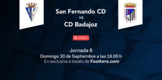 El encuentro entre San Fernando CDI y CD Badajoz será televisado por Footters