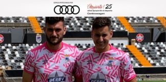 El Badajoz viste oficialmente de corto a dos de sus estandartes