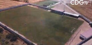 Así se ve el Municipal del Gévora a vista de pájaro