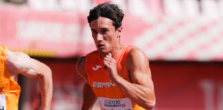 Jorge Hernández roza la final de los 100 metros en el Europeo Sub-20
