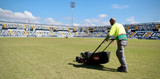La FMD inicia el proceso de mantenimiento del césped del Nuevo Vivero