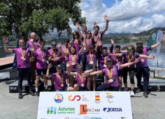 El Club Piragüismo Extremadura firma una actuación de podio en la Copa de España de Dragon Boat
