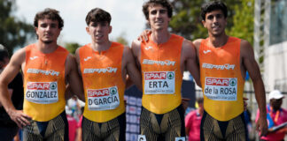 García Zurita se queda a ocho centésimas de la final del 4×400 en Birmingham
