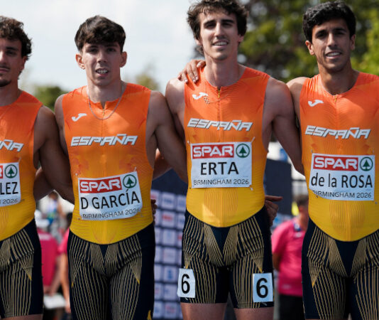 García Zurita se queda a ocho centésimas de la final del 4×400 en Birmingham